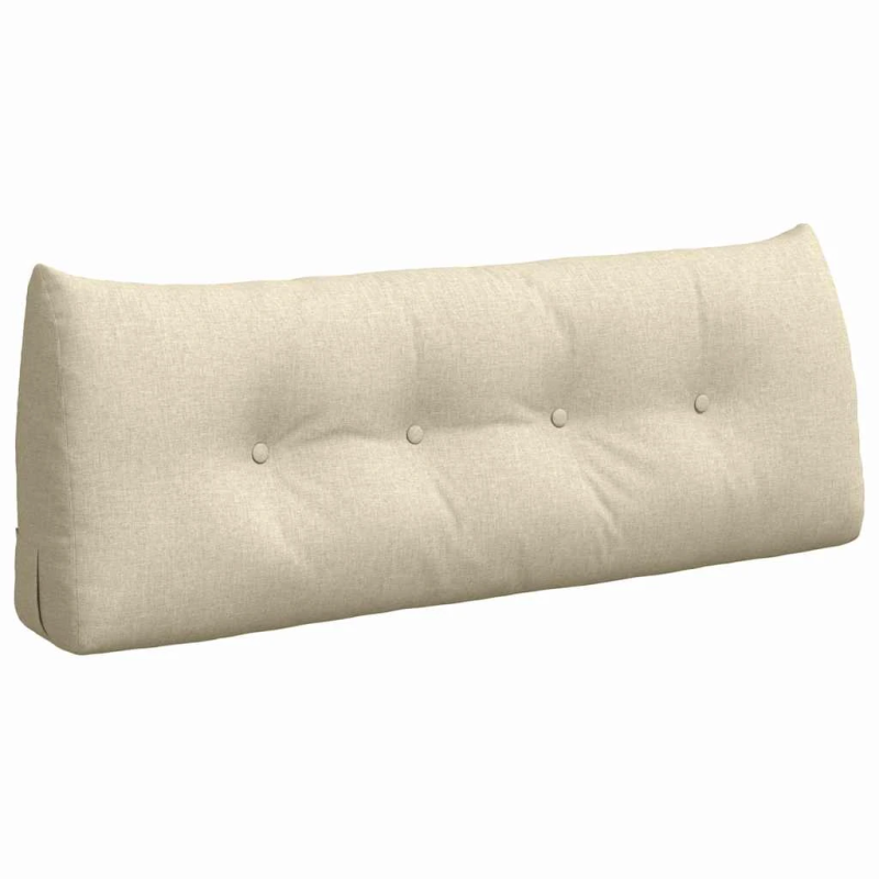 vidaXL Atpakaļ spilvens Krēmkrāsa 120 x 24 x 50 cm audums