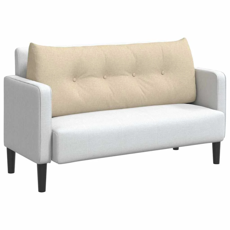 vidaXL Atpakaļ spilvens Krēmkrāsa 120 x 24 x 50 cm audums