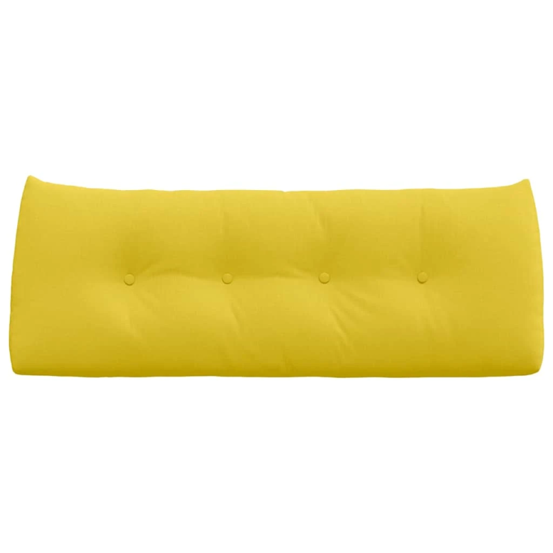 vidaXL Atpakaļ spilvens Gaiši dzeltena 120 x 24 x 50 cm audums