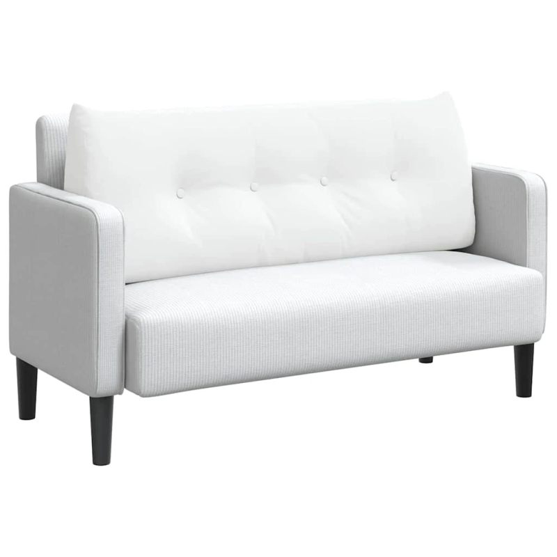 vidaXL Atpakaļ spilvens Balts 120 x 24 x 50 cm audums