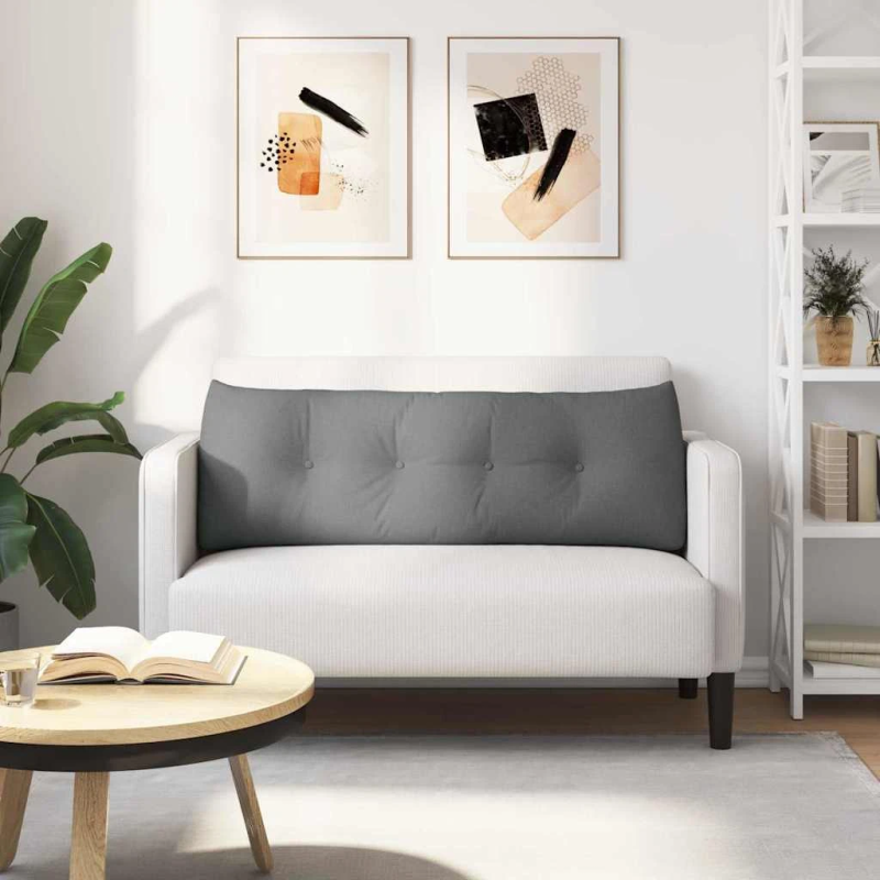 vidaXL Atpakaļ spilvens Tumši pelēks 140 x 24 x 50 cm audums