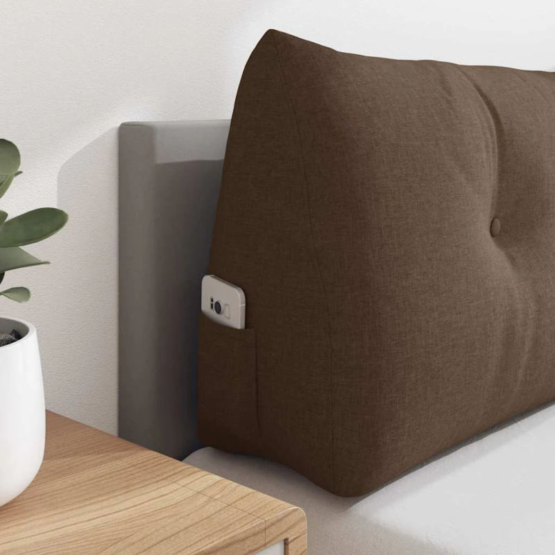 vidaXL Atpakaļ spilvens Brūna 140 x 24 x 50 cm audums