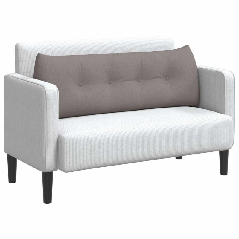 vidaXL Atpakaļ spilvens Pelēkbrūna 140 x 24 x 50 cm audums