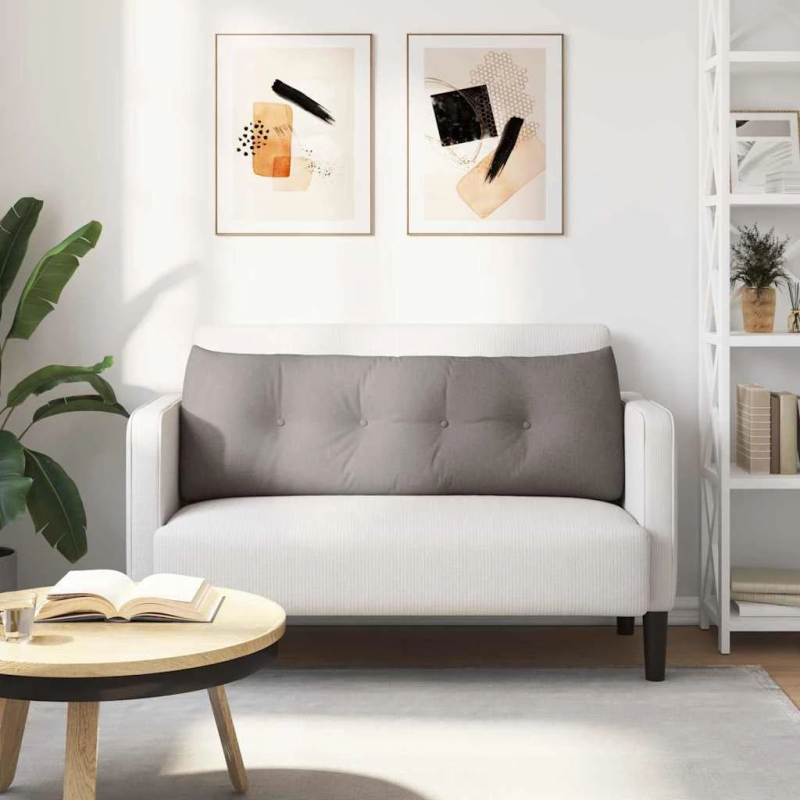 vidaXL Atpakaļ spilvens Pelēkbrūna 140 x 24 x 50 cm audums