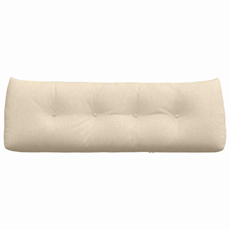 vidaXL Atpakaļ spilvens Krēmkrāsa 140 x 24 x 50 cm audums