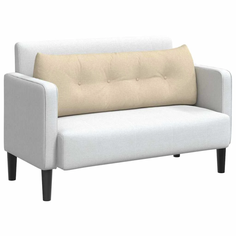 vidaXL Atpakaļ spilvens Krēmkrāsa 140 x 24 x 50 cm audums