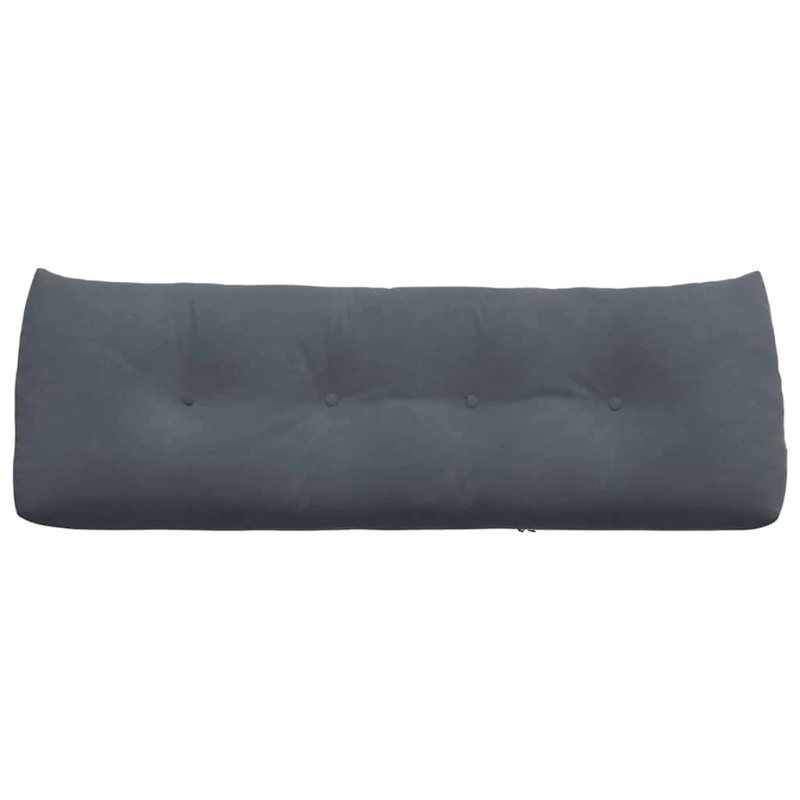 vidaXL Atpakaļ spilvens Tumši pelēks 140 x 24 x 50 cm Samts