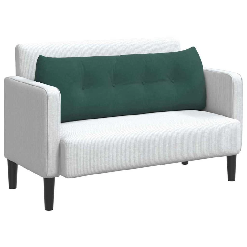 vidaXL Atpakaļ spilvens Tumši zaļš 140 x 24 x 50 cm Samts