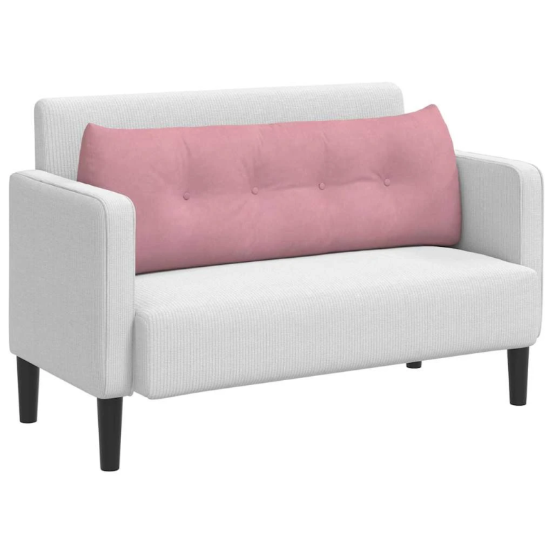 vidaXL Atpakaļ spilvens Rozā 140 x 24 x 50 cm Samts