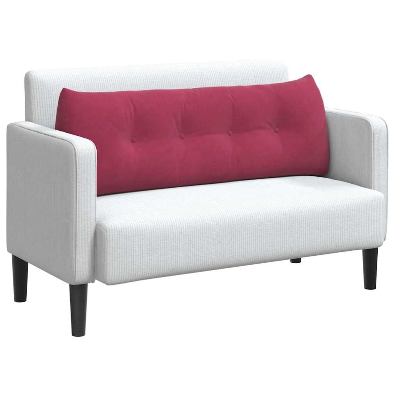 vidaXL Atpakaļ spilvens Vīna sarkans 140 x 24 x 50 cm Samts