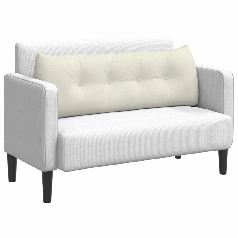 vidaXL Atpakaļ spilvens Krēmkrāsa 140 x 24 x 50 cm Samts