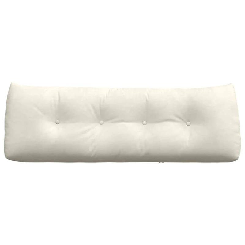 vidaXL Atpakaļ spilvens Krēmkrāsa 140 x 24 x 50 cm Samts