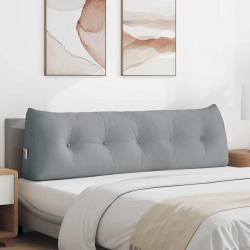 vidaXL Atpakaļ spilvens Gaiši pelēks 160 x 24 x 50 cm audums