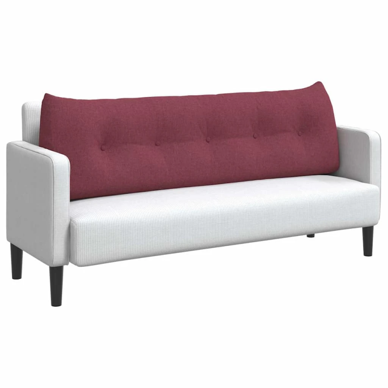 vidaXL Atpakaļ spilvens Vīna sarkans 160 x 24 x 50 cm audums