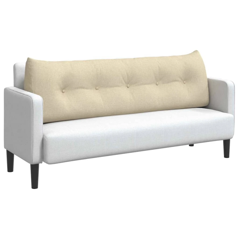 vidaXL Atpakaļ spilvens Krēmkrāsa 160 x 24 x 50 cm audums