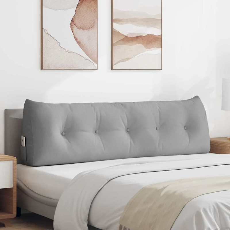 vidaXL Atpakaļ spilvens Mākoņu pelēka 160 x 24 x 50 cm audums