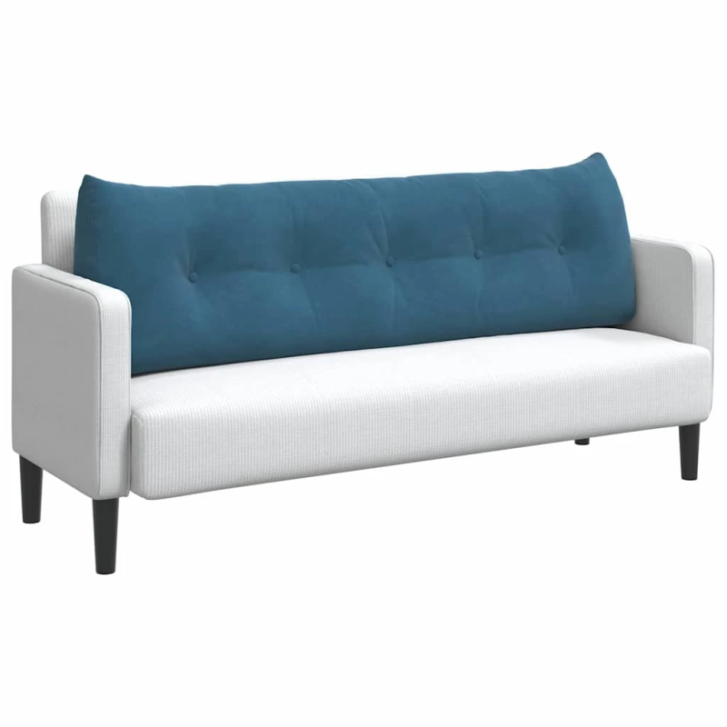 vidaXL Atpakaļ spilvens Zila 160 x 24 x 50 cm Samts