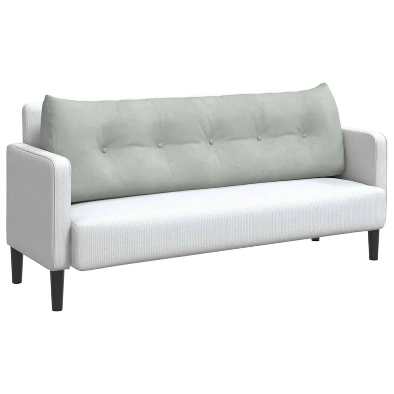 vidaXL Atpakaļ spilvens Gaiši pelēks 160 x 24 x 50 cm Samts