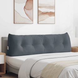 vidaXL Atpakaļ spilvens Tumši pelēks 160 x 24 x 50 cm Samts