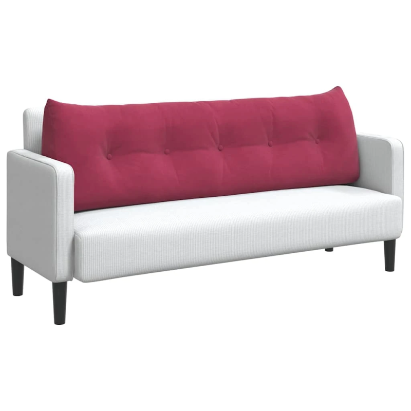 vidaXL Atpakaļ spilvens Vīna sarkans 160 x 24 x 50 cm Samts