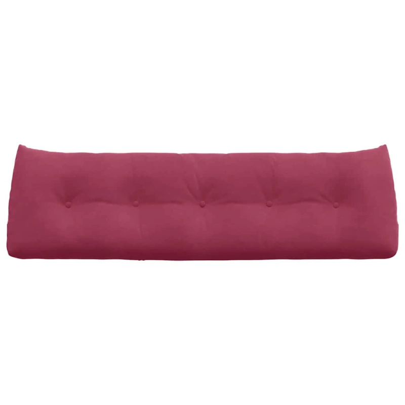 vidaXL Atpakaļ spilvens Vīna sarkans 160 x 24 x 50 cm Samts