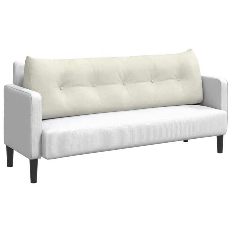 vidaXL Atpakaļ spilvens Krēmkrāsa 160 x 24 x 50 cm Samts