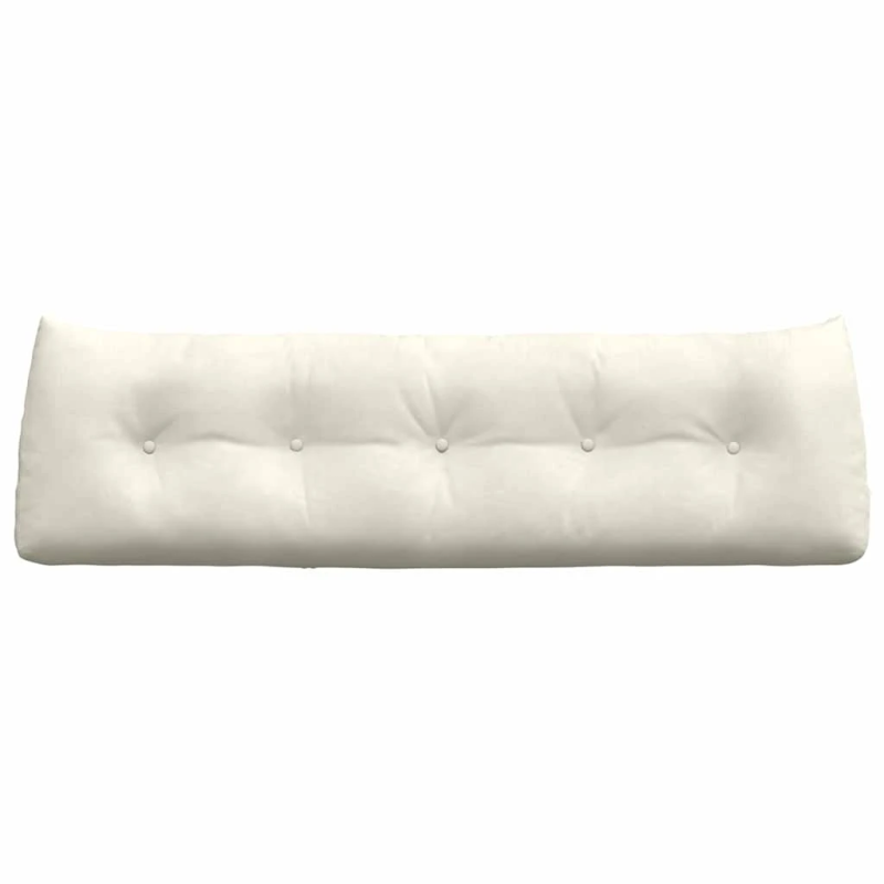 vidaXL Atpakaļ spilvens Krēmkrāsa 160 x 24 x 50 cm Samts