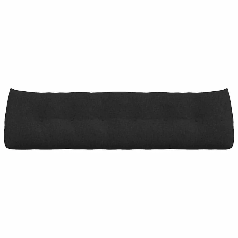 vidaXL Atpakaļ spilvens Melna 180 x 24 x 50 cm audums