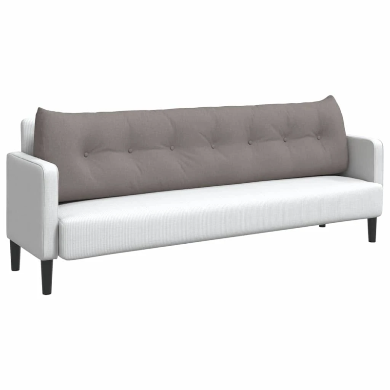 vidaXL Atpakaļ spilvens Pelēkbrūna 200 x 24 x 50 cm audums