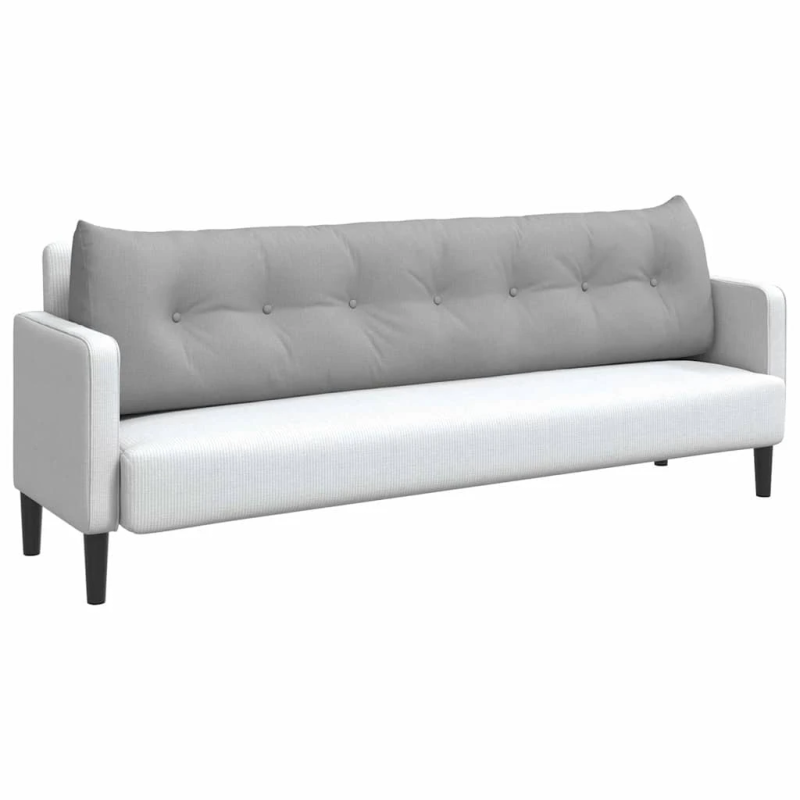 vidaXL Atpakaļ spilvens Mākoņu pelēka 200 x 24 x 50 cm audums