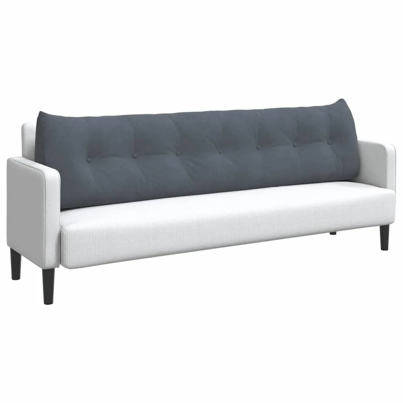 vidaXL Atpakaļ spilvens Tumši pelēks 200 x 24 x 50 cm Samts