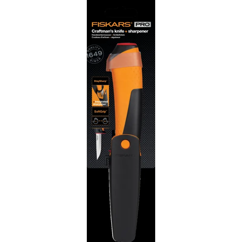 Fiskars amatnieko peilis su galąstu 1023620