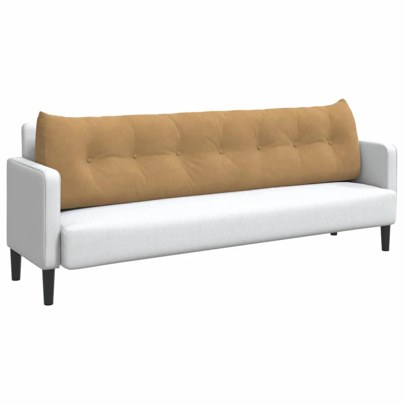 vidaXL Atpakaļ spilvens Brūna 200 x 24 x 50 cm Samts