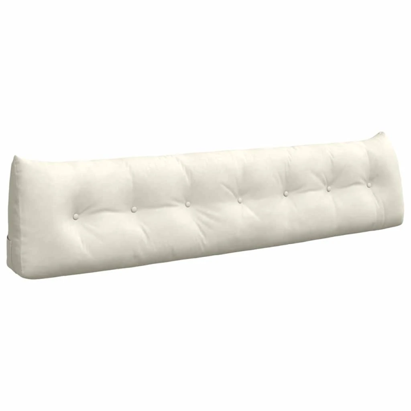 vidaXL Atpakaļ spilvens Krēmkrāsa 200 x 24 x 50 cm Samts