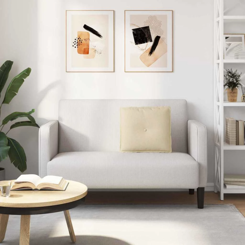 vidaXL Atpakaļ spilvens Krēmkrāsa 50 x 19 x 45 cm audums