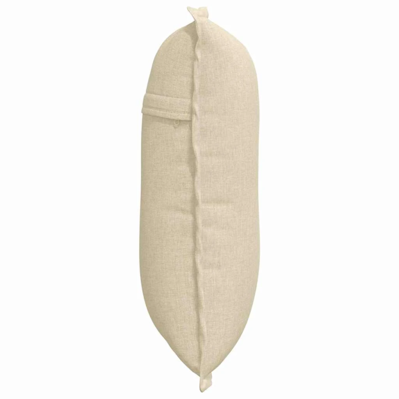 vidaXL Atpakaļ spilvens Krēmkrāsa 50 x 19 x 45 cm audums