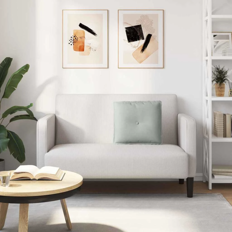 vidaXL Atpakaļ spilvens Gaiši pelēks 50 x 45 cm Korduroja audums