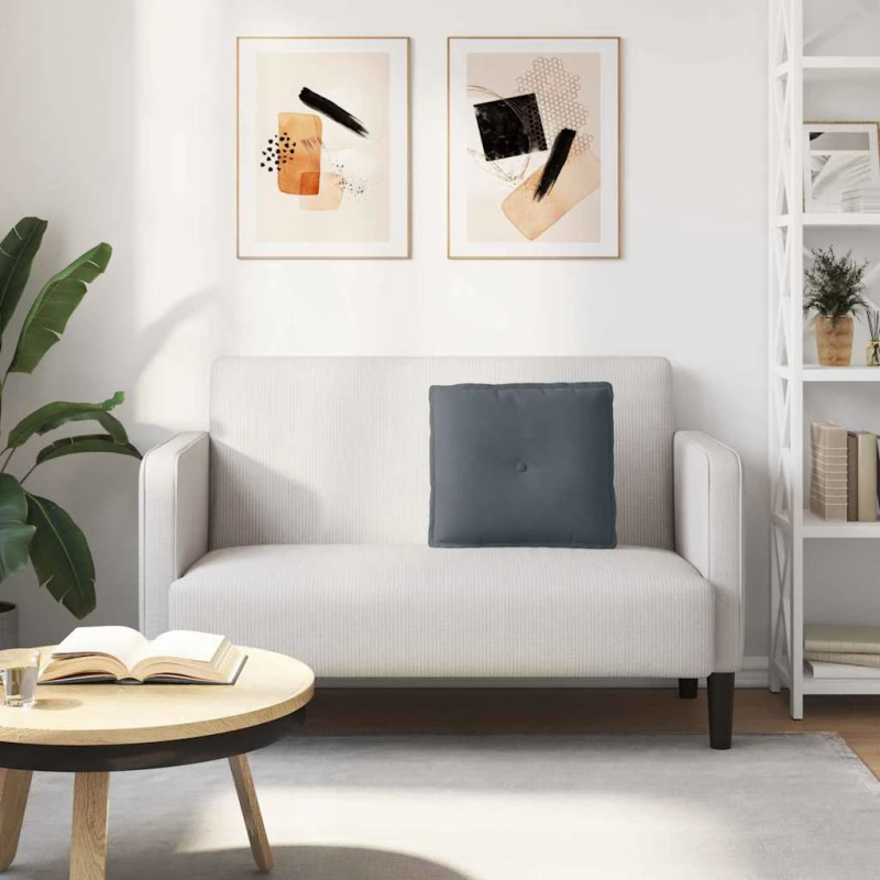 vidaXL Atpakaļ spilvens Tumši pelēks 50 x 45 cm Korduroja audums