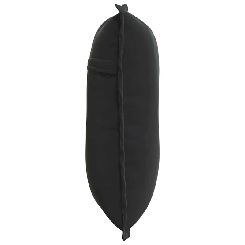 vidaXL Atpakaļ spilvens Melna 50 x 45 cm Korduroja audums