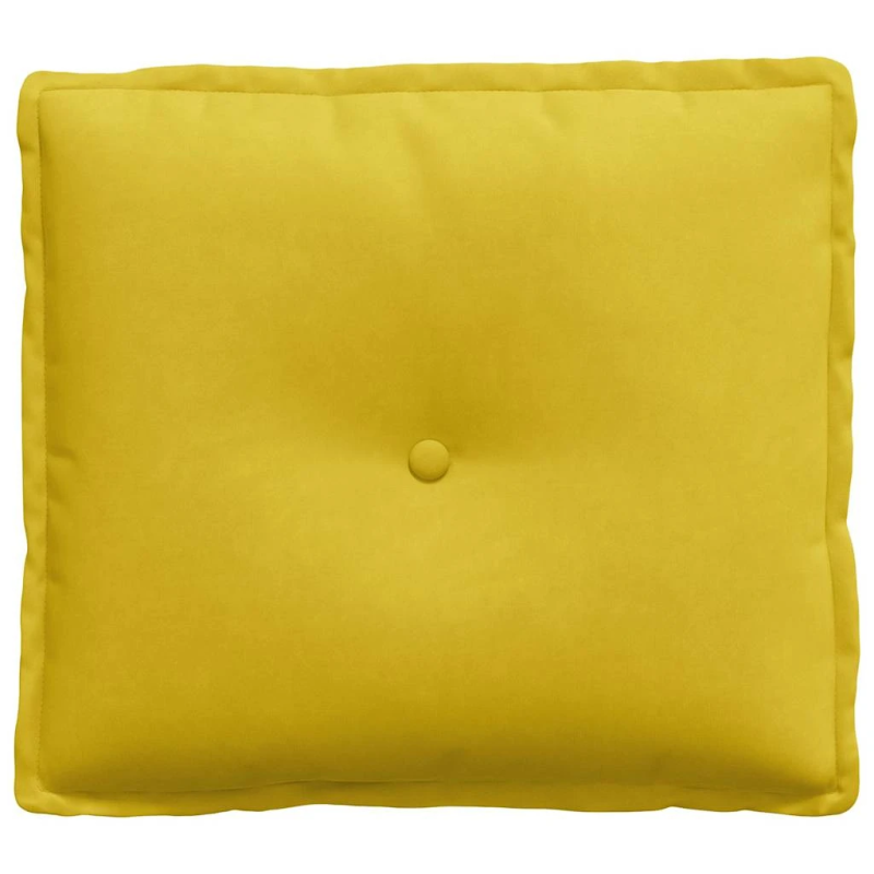 vidaXL Atpakaļ spilvens Dzeltena 50 x 45 cm Korduroja audums