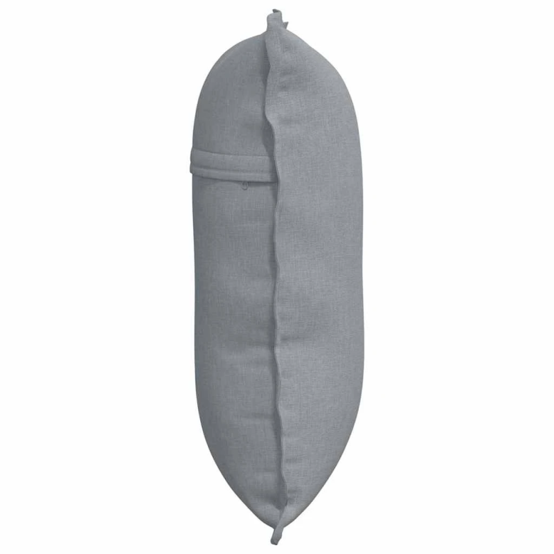 vidaXL Atpakaļ spilvens Gaiši pelēks 60 x 19 x 50 cm audums