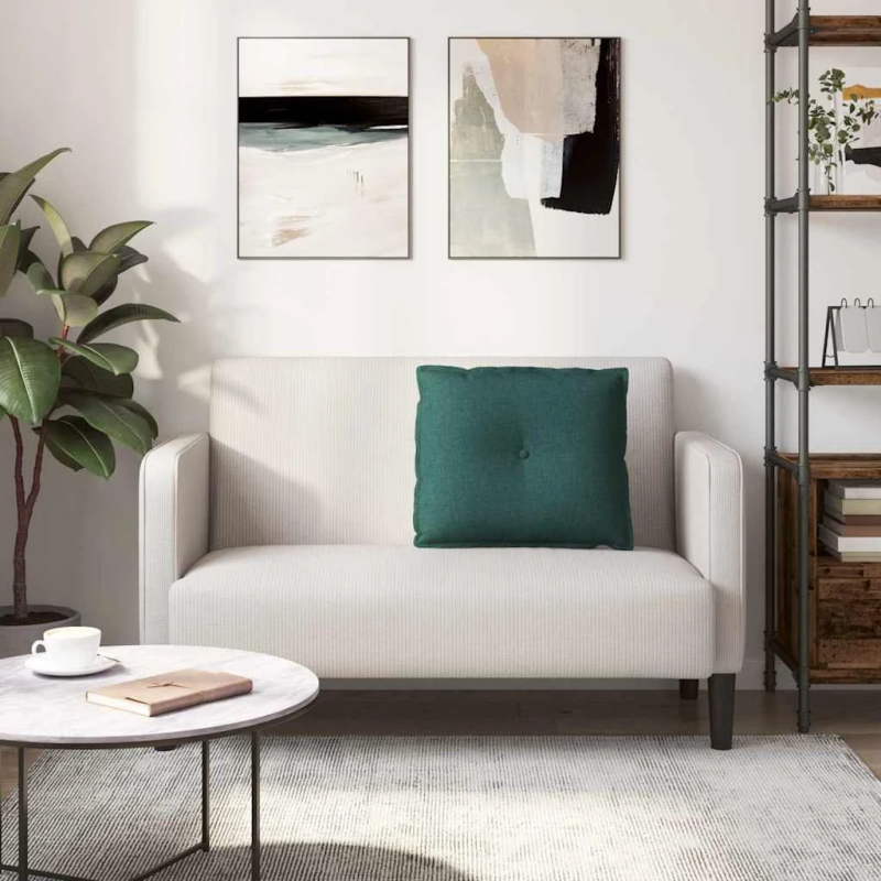 vidaXL Atpakaļ spilvens Tumši zaļš 60 x 19 x 50 cm audums