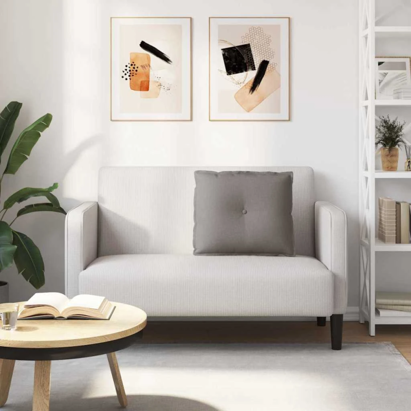 vidaXL Atpakaļ spilvens Pelēkbrūna 60 x 19 x 50 cm audums