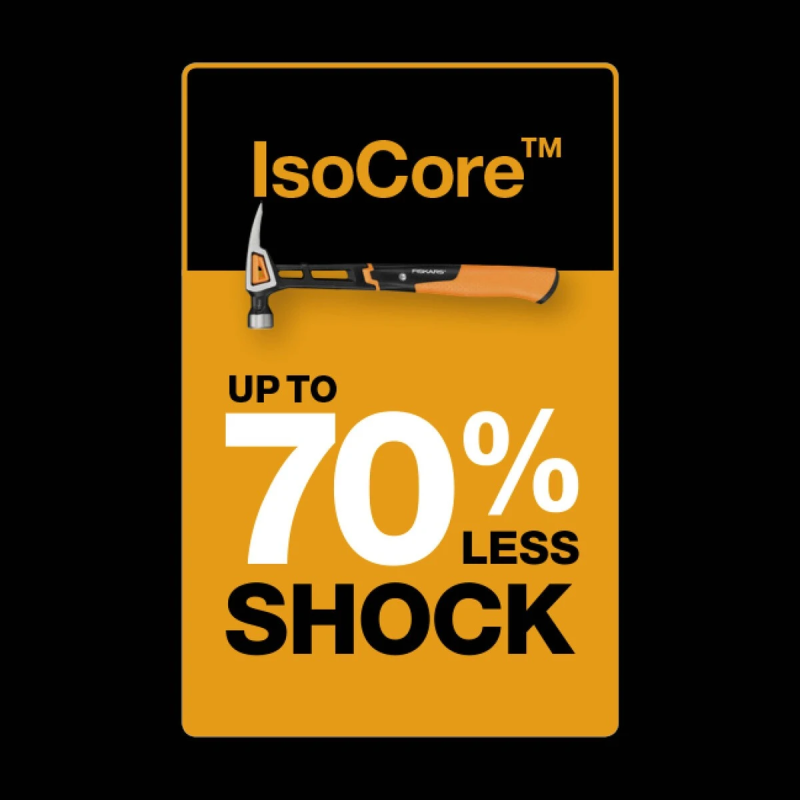 Fiskars IsoCore L galdnieka āmurs ar izliekto nagu izvilcēju ,20 oz - ~570 g,