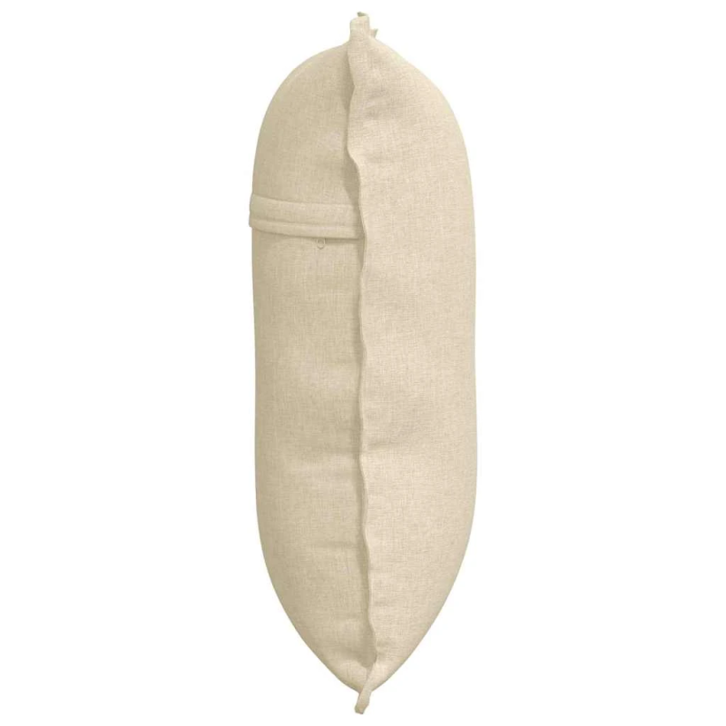 vidaXL Atpakaļ spilvens Krēmkrāsa 60 x 19 x 50 cm audums