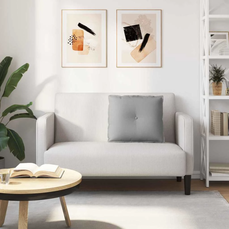 vidaXL Atpakaļ spilvens Mākoņu pelēka 60 x 19 x 50 cm audums