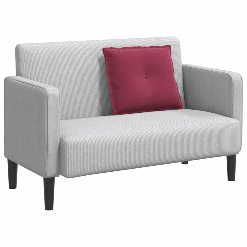 vidaXL Atpakaļ spilvens Vīna sarkans 60 x 50 cm Korduroja audums