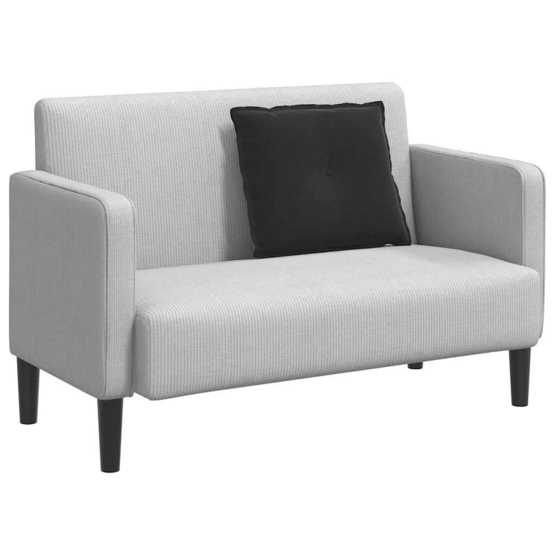 vidaXL Atpakaļ spilvens Melna 60 x 50 cm Korduroja audums