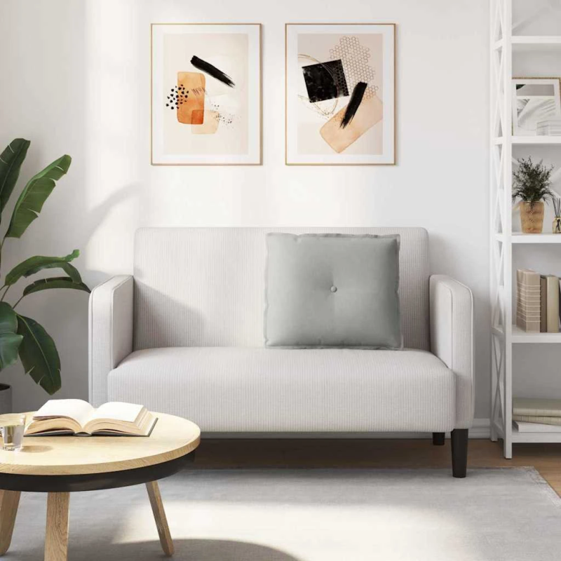 vidaXL Atpakaļ spilvens Gaiši pelēks 60 x 50 cm Mikrofibra