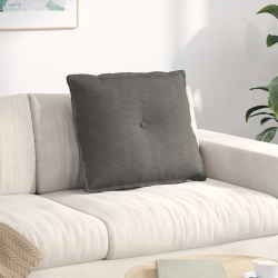 vidaXL Atpakaļ spilvens Gaiši pelēks 60 x 50 cm Korduroja audums